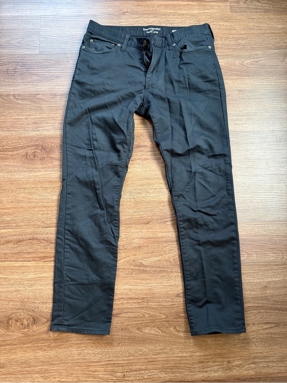 Banana Republic Cotton Black Slim Traveler Jean